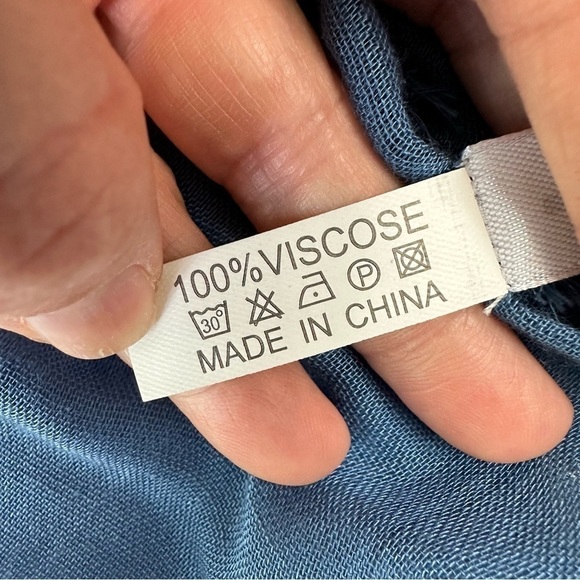 Huge Teal Blue Sequined Lightweight Scarf Wrap Beach Coverup - Picture 9 of 9